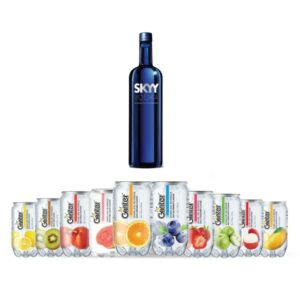 Skyy Vodka 750ml + Any 5 Glinter Cans - Vintage Liquor & Wine